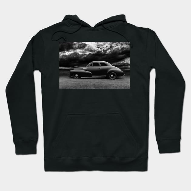 1947 Chevrolet, black white Hoodie by hottehue